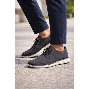 Cole Haan ØriginalGrand Knit Oxford Shoes Men 10.5 Gray Lightweight Comfort